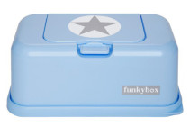 Funkybox, Förvaringsbox för våtservetter, Ljusblå/Silver