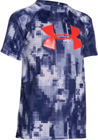 Under Armour, T-shirt, UA Logo print, Blue knight/Risk red
