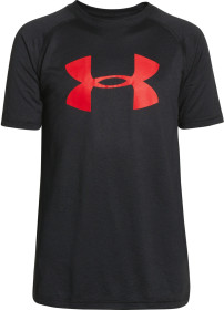 Under Armour, T-shirt, UA Tech, Black/Risk Red