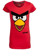 Angry Birds, T-shirt röd, Flickor 10 år