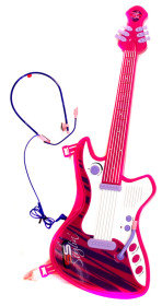 Supersonic, Gitarr med headset, Rosa/vit/lila
