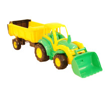 Traktor Med Vagn 85 cm, Gul
