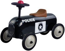 Metal Racer Little, Black Police Car