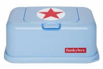 Funkybox, Förvaringsbox för våtservetter, Ljusblå/Röd