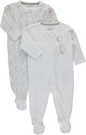 Name it, Pyjamas, 2-pack, Baby, Bright White