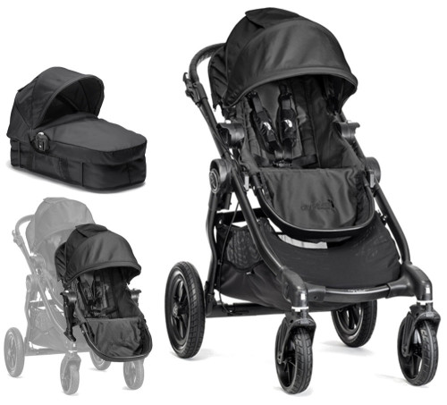 Baby Jogger, Sittvagn, City Select Single, Black inkl Syskonsits och liggdel, Paket