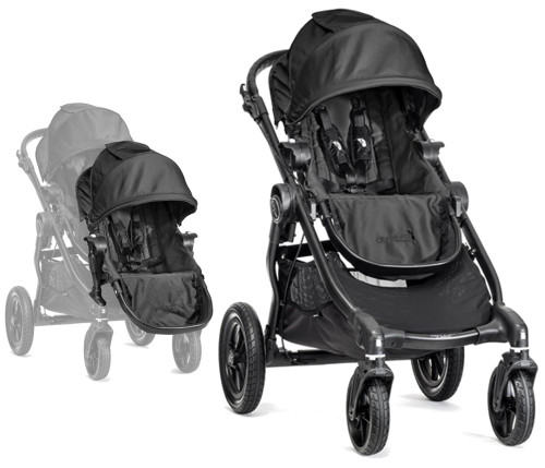 Baby Jogger, Sittvagn, City Select Single, 2014, Black inkl Syskonsits, City Select, Paket
