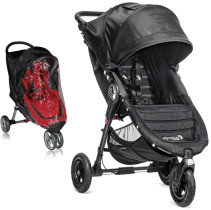 Baby Jogger, Sittvagn, City Mini GT Single, 2014, Black/Black inkl regnskydd, Paket