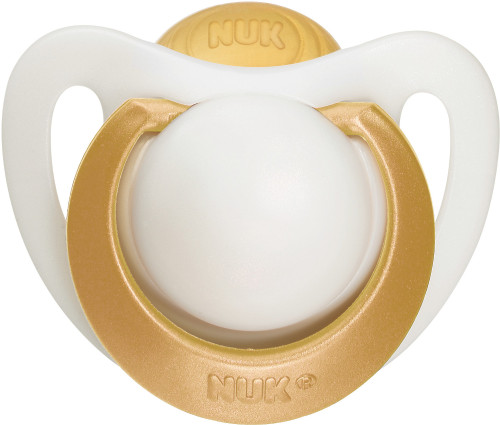NUK, Genius, Napp, Latex, 6-18 mån, 1-pack, Guld