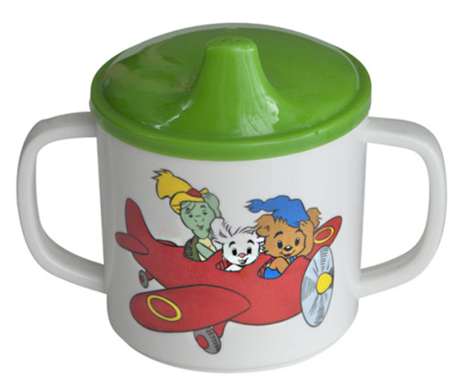Rätt Start, Bamse, Spillsäker mugg med handtag, Grön