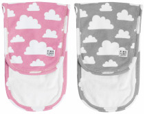 Färg & Form, MOLN, Spytrasa, 2-pack, Grå/rosa