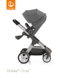 Stokke Crusi, Sittvagn, Black Melange inkl. Summer Kit, Sandy Beige, Paket