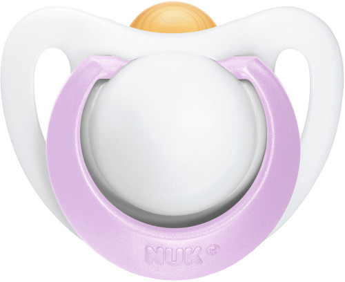 NUK, Genius, Napp, Latex, 0-2 mån, 1-pack, Lila