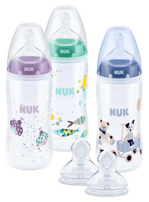 NUK, First Choice, Nappflaska, 300ml, 3-pack