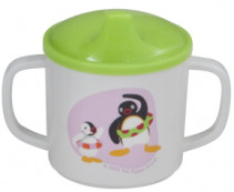 Rätt Start, Spillsäker mugg med handtag, Pingu, Grön