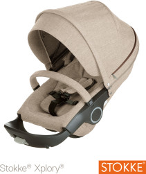 Stokke Xplory, Crusi & Trailz, Textil till sittdel, Beige Melange