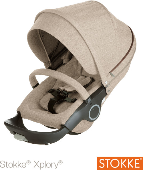 Stokke Xplory, Crusi & Trailz, Textil till sittdel, Beige Melange