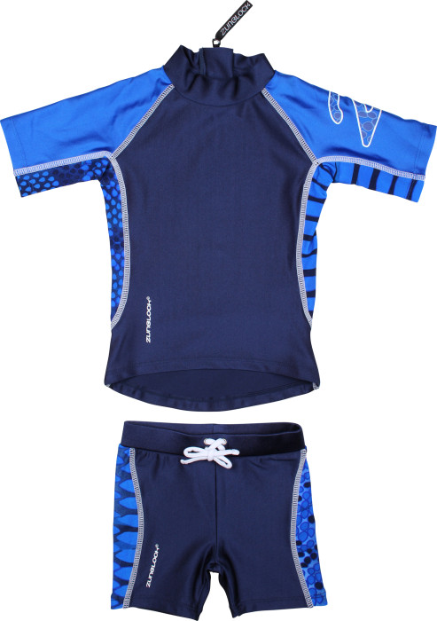 Zunblock, UV-tröja+shorts, Snake, Marinblå/Royal