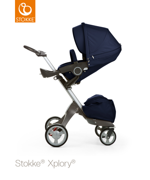 Stokke Xplory, Sittvagn, Deep Blue inkl. Summer Kit, Sandy Beige, Paket