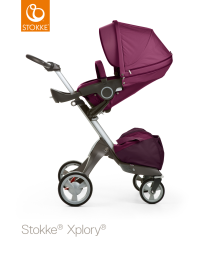 Stokke Xplory, Sittvagn, Purple inkl. Summer Kit, Sandy Beige, Paket