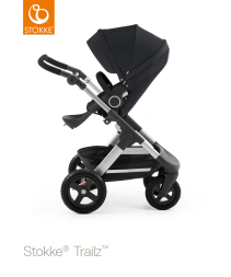 Stokke Trailz, Sittvagn, Black inkl. Summer Kit, Sandy Beige, Paket