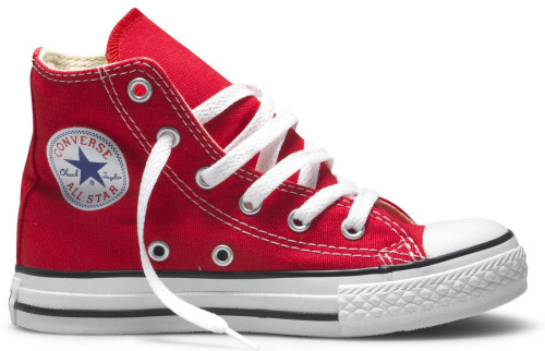 Converse, Canvassko, All Star, Högt skaft, Röd