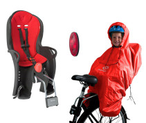 Hamax, Cykelsits, Sleepy, Svart/Red + Tillbehör, Paket