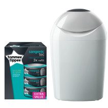 Tommee Tippee, Blöjhink, Sangenic Stadard, TEC, Vit + 3-pack Refill
