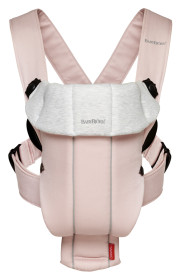 BABYBJÖRN, Bärsele Original, Cotton/Jersey, Ljusrosa/Grå
