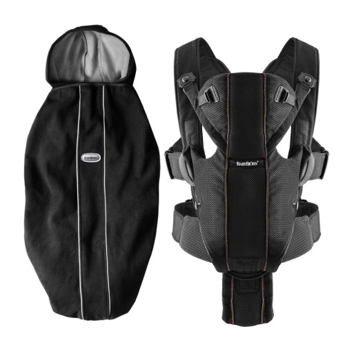 BABYBJÖRN, Miracle Mesh, Bärsele + Överdrag, Svart, Paket