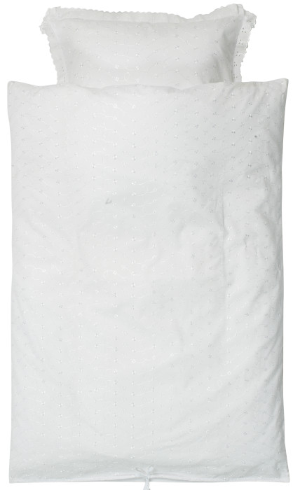 Baby Dan, Påslakanset, Vagn/vagga, Broderie Anglaise, Vit
