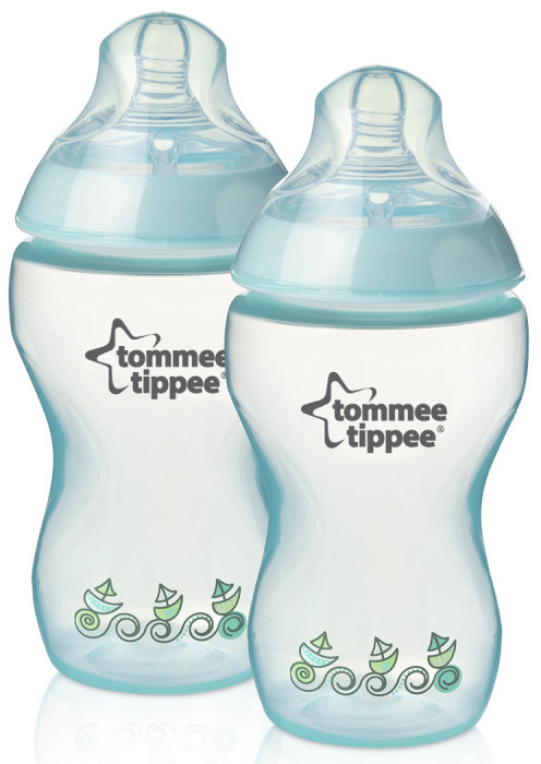 Tommee Tippee, Nappflaska 340 ml, 2-pack, Blå