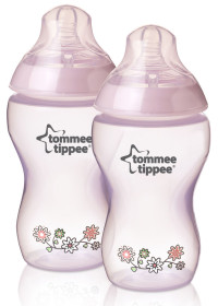 Tommee Tippee, Nappflaska 340 ml, 2-pack, Rosa