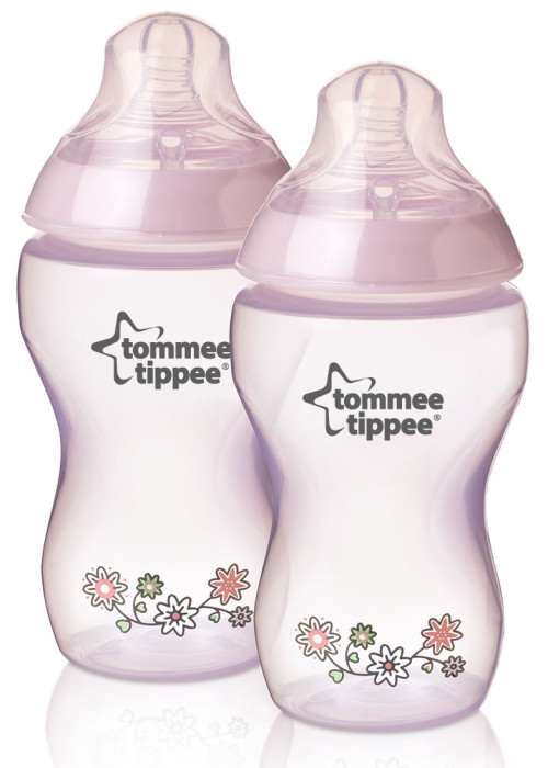 Tommee Tippee, Nappflaska 340 ml, 2-pack, Rosa