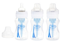 Dr.Brown, Nappflaska 240 ml, Wideneck, 3-pack