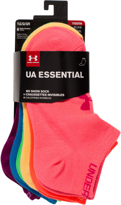 Under Armour, Strumpor, 6-pack, Assorted brights