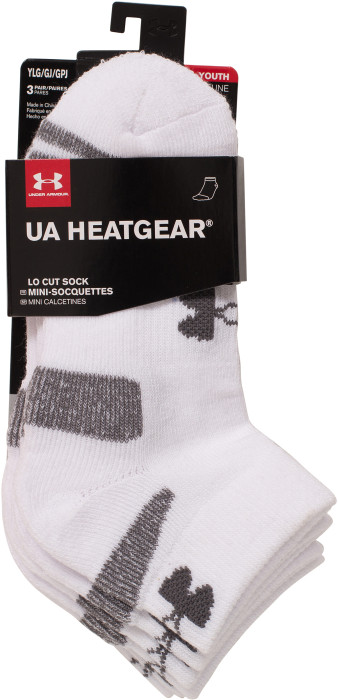 Under Armour, Strumpor, 3-pack, White
