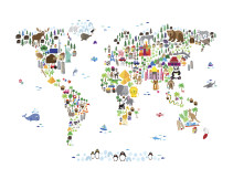 Fondvägg, Fondvägg, Animal map of the world
