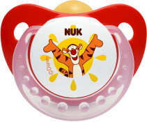 NUK, Napp, Nalle Puh, Latex, 6-18 mån, 1-pack, Röd