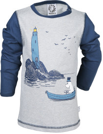 Mumin, Tröja, Mini, Fyr, Grå/Blå