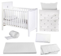 Troll & NG Baby, Royal, Spjälsäng + textilier, Paket