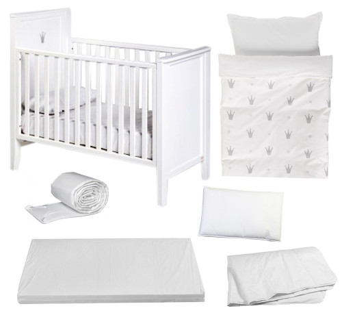 Troll & NG Baby, Royal, Spjälsäng + textilier, Paket