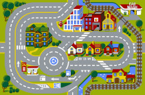 Modular Traffic, Matta, 80 x 120 cm, City