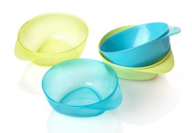 Tommee Tippee, EasyScoop skålar, 4-pack, Blå/Grön