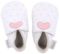 Bobux, Tofflor, Baby, Pink hearts, White