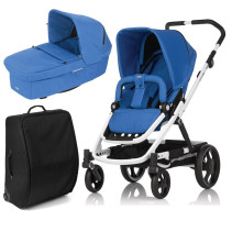 Britax Go 2015, Duovagn, White/Blue Sky + BRIO Resväska, Paket