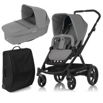 Britax Go 2015, Duovagn, Black/Charcoal Grey + BRIO Resväska, Paket