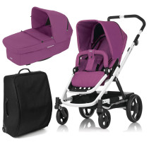 Britax Go 2015, Duovagn, White/Cool Berry + BRIO Resväska, Paket