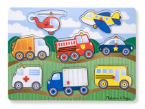 Melissa & Doug,  Peg Puzzle, Vehicles, 8 Pieces
