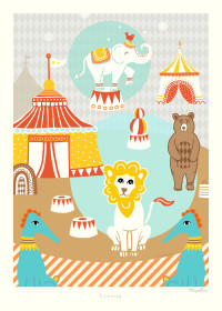 Majvillan, Poster, Circus, 50×70 cm